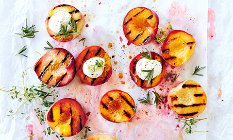 Ricotta maple peaches