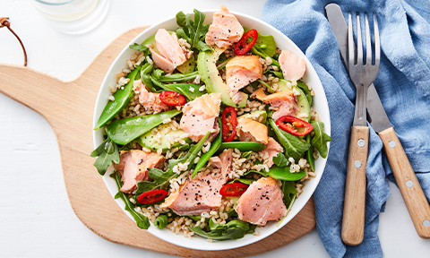 Salmon and avocado salad