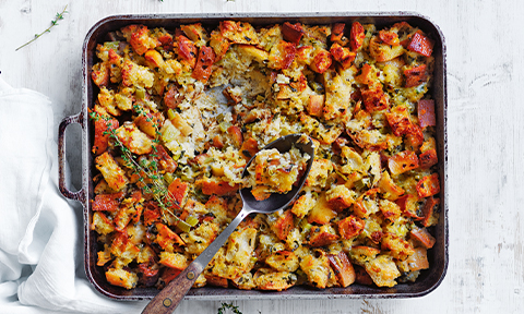 Curtis Stone's sausage and cornbread stuffing