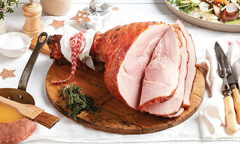 Sticky Mango Glazed Ham