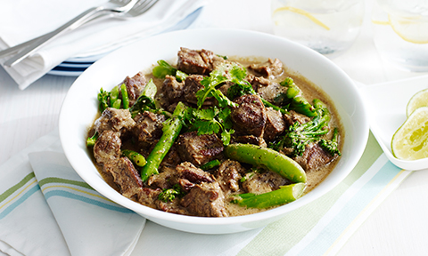 Thai green beef curry