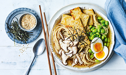 Tofu and Mushroom Ramen