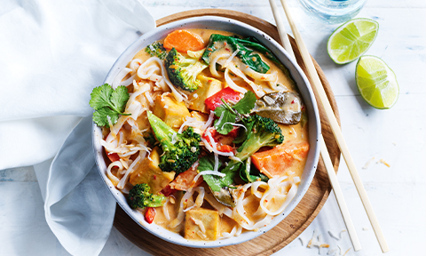 Tofu Coconut and Vegetable Laksa