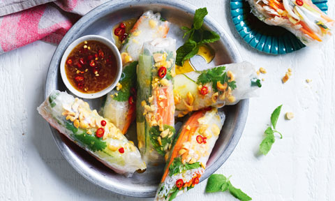 Vietnamese Chicken Rice Paper Rolls Recipe | Coles