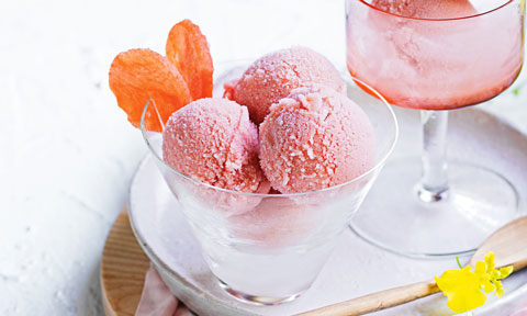 Watermelon and coconut sorbet