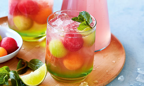 Watermelon and rum punch