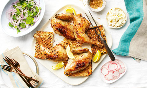 Za'atar Chicken with Zesty Onion Salad