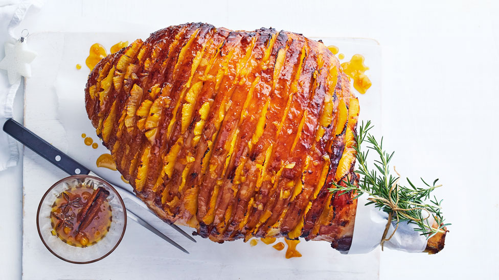 Christmas ham on sale with pineapple