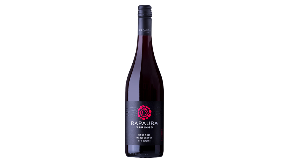 A bottle of Rapaura Springs Pinot Noir 
