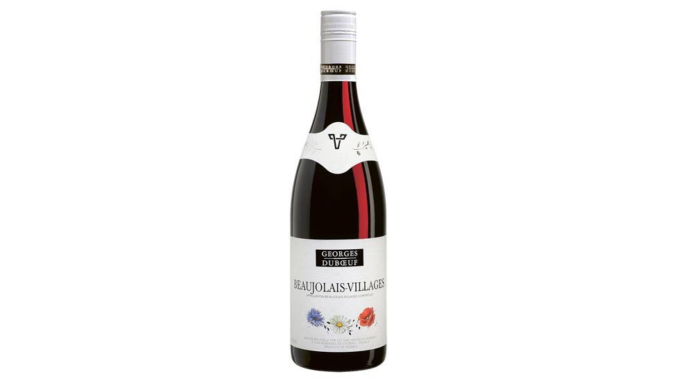 A bottle of Georges Duboeuf Beaujolais Village