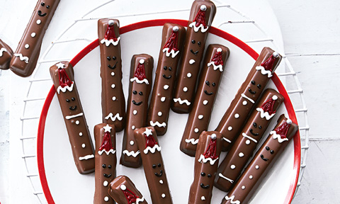 Bunch of Santa finger biscuits