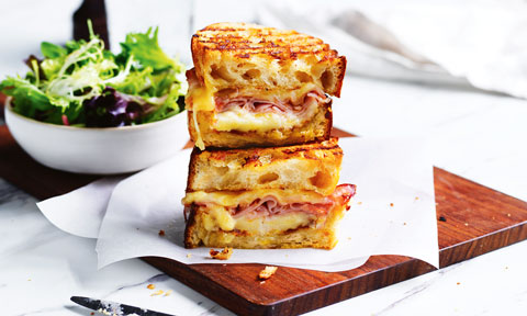 Stacks of croque monsieur