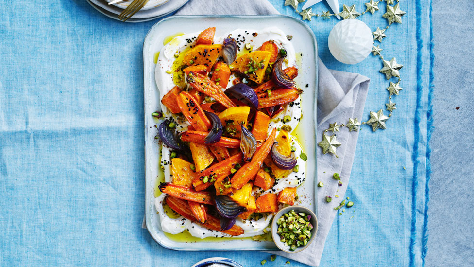 Labne and spiced roasted vegetable salad