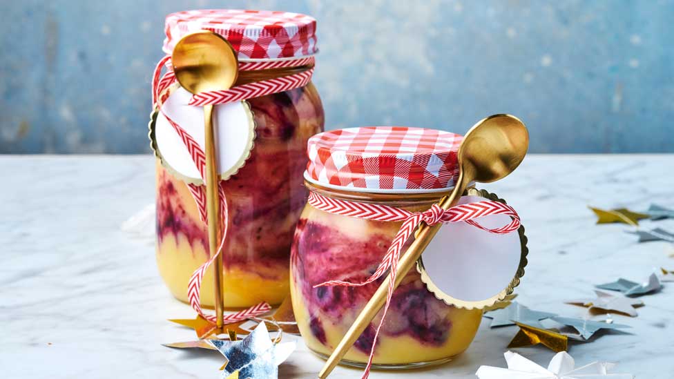 Lemon and blueberry curd