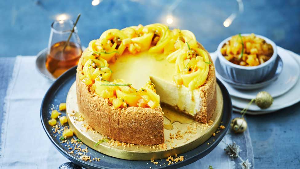 Pina colada cheesecake