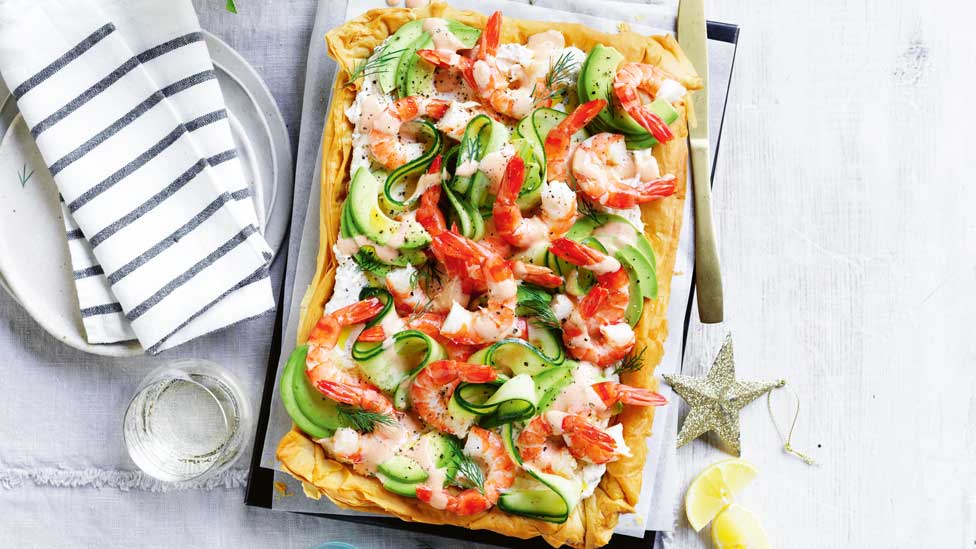 Prawn cocktail tart