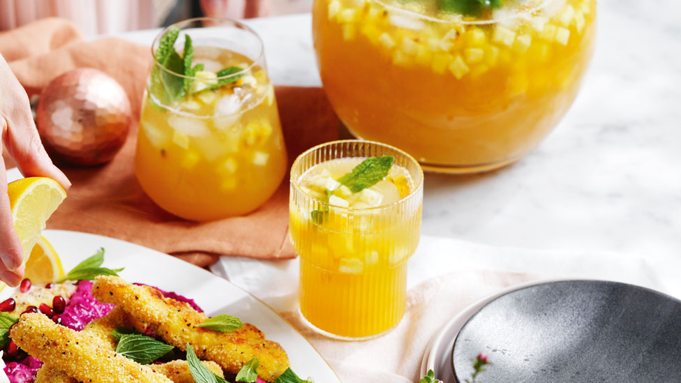 Rum, pineapple and mango punch