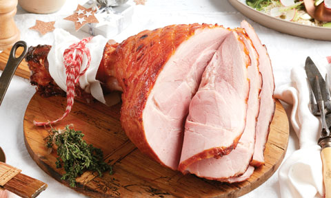 Curtis Stone’s Sticky mango glazed ham