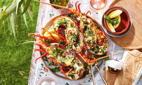 Lobster with parsley and chilli dressing