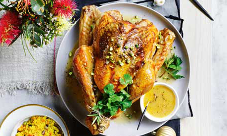Curtis Stone’s Spiced turkey with saffron couscous