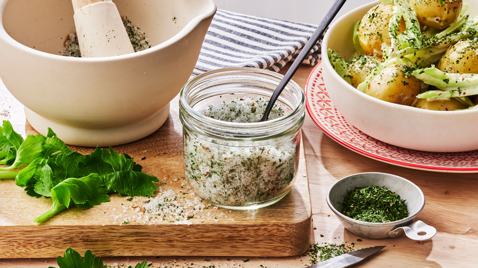 Homemade celery and fennel salt