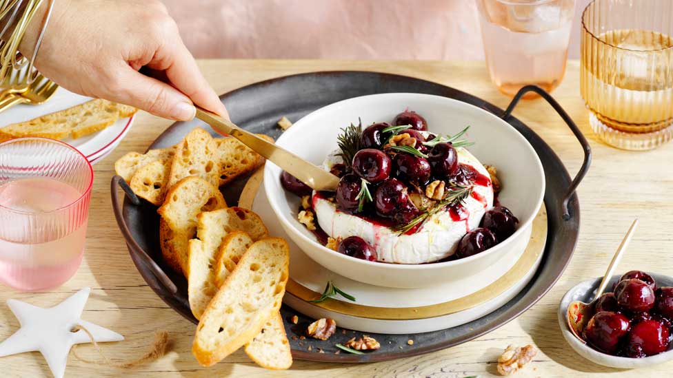 Baked Camembert with Roasted Cherry