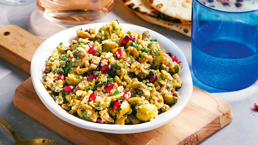 Mahshid's marinated olives with pomegranate 