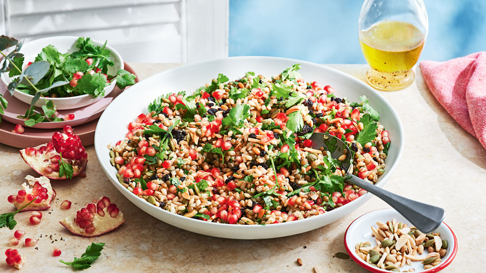 Rebecca's barley and pomegranate salad 