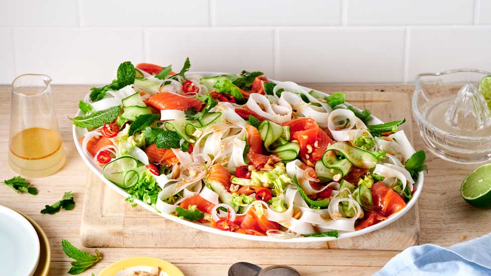 Thai-style trout noodle salad