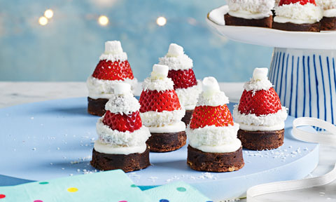 Ivy’s brownie Santa hats