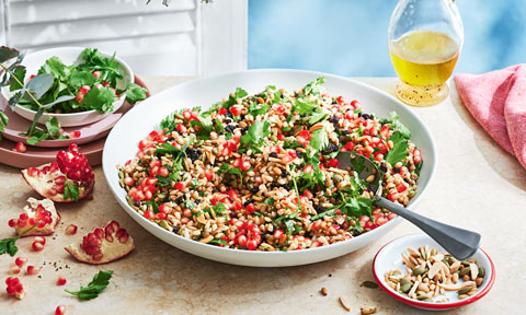 Rebecca's barley and pomegranate salad 