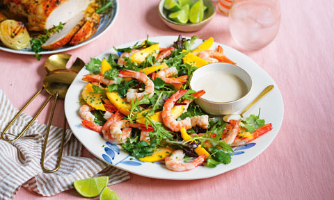 Lisa's prawn and mango salad with coconut-lime dressing