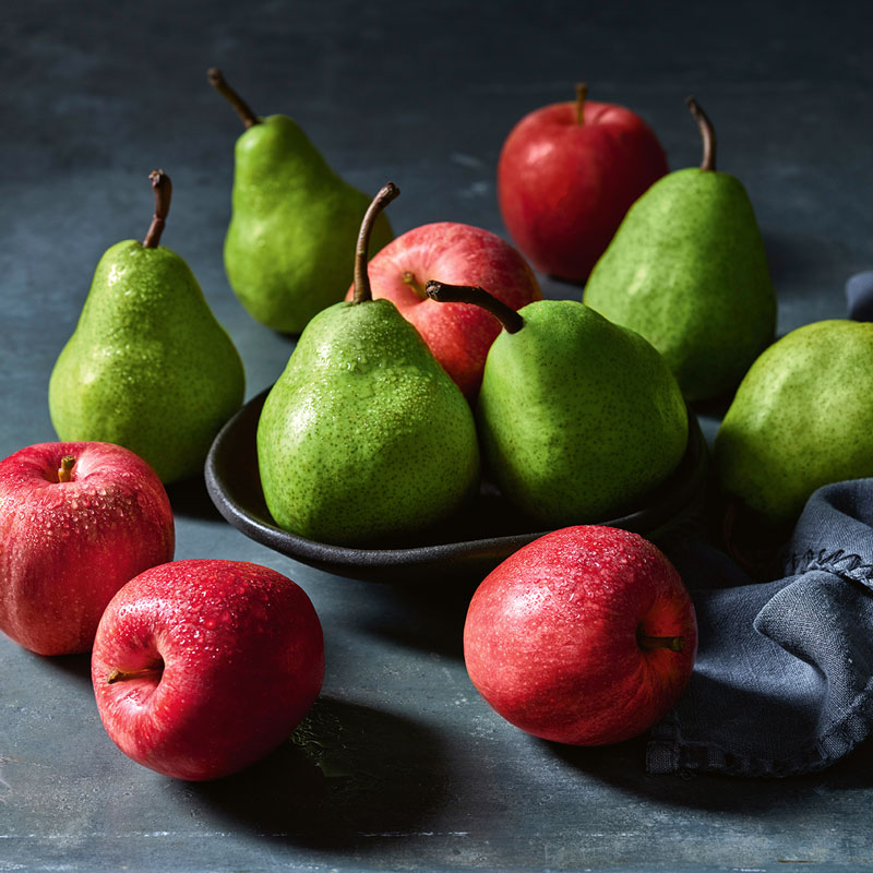 Fresh apples and pears