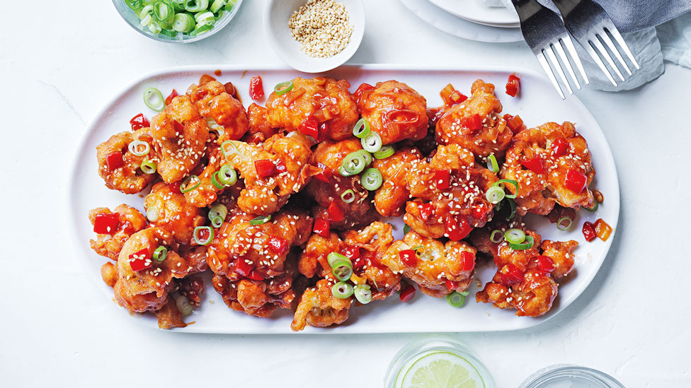 Aryan’s cauliflower Manchurian with a salad dish