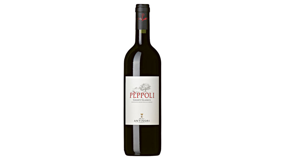 A bottle of Antinori Peppoli Chianti Classico