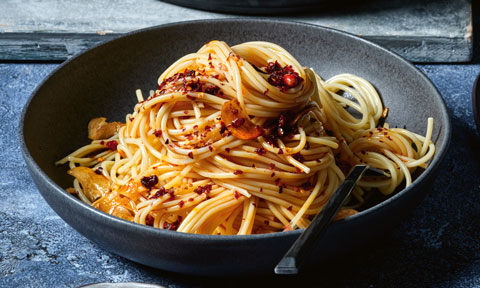 Tasia and Gracia’s chilli oil pasta