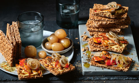 Luke Mangan’s sardines on crackers