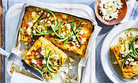 Mixed vegetable zucchini slice 