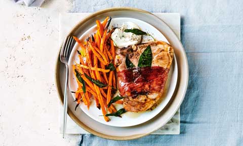 Simple pork saltimbocca 