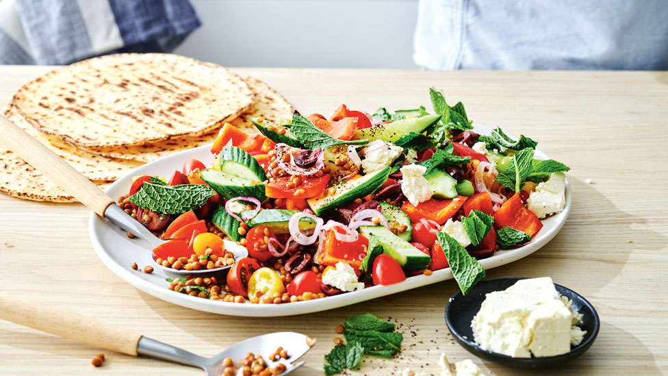 Greek lentil salad