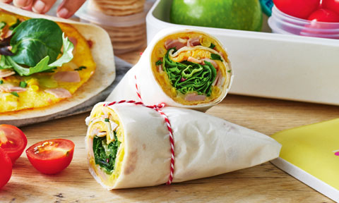 Hammy omelette wrap