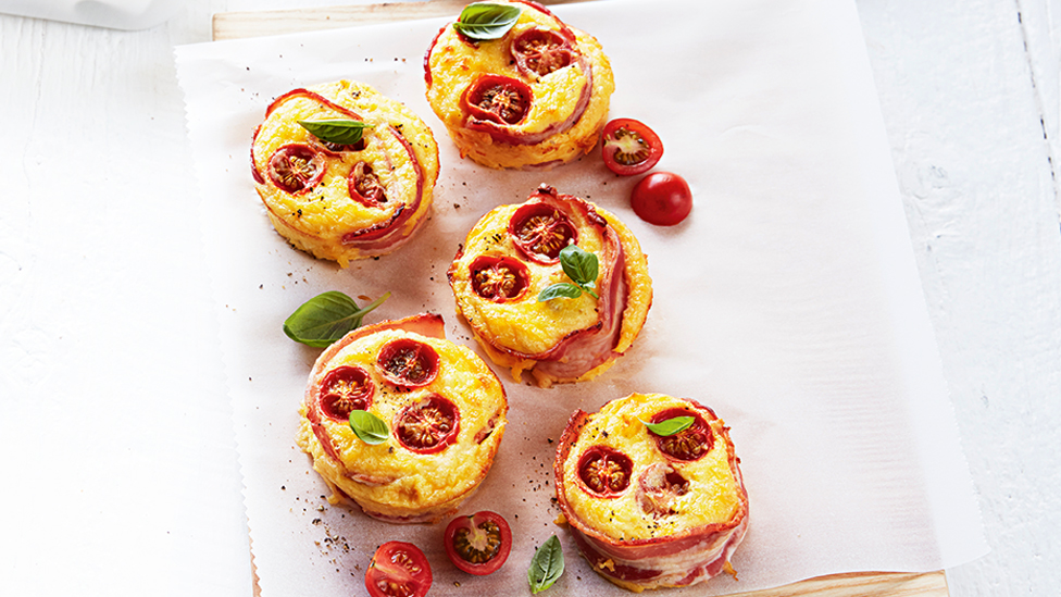 5-ingredient bacon & egg quiches recipe | Coles