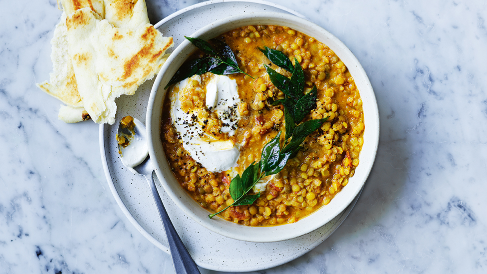 A bowl of lentil dhal