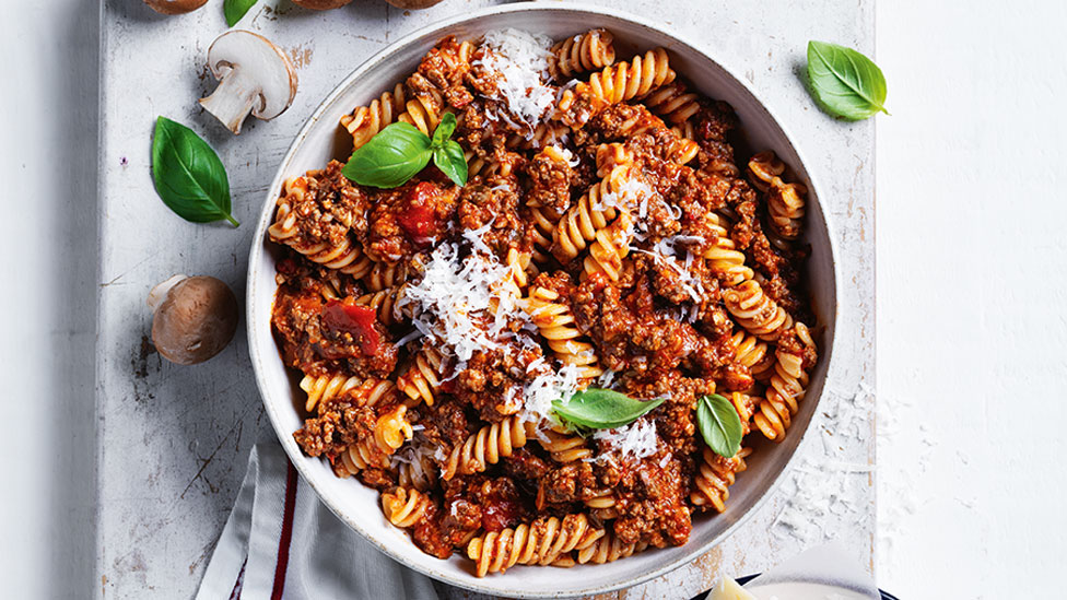 Curtis Stone's Mushroom bolognese with pasta spirals