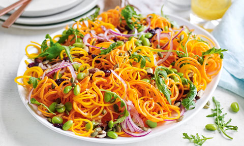 Carrot and pumpkin noodle salad