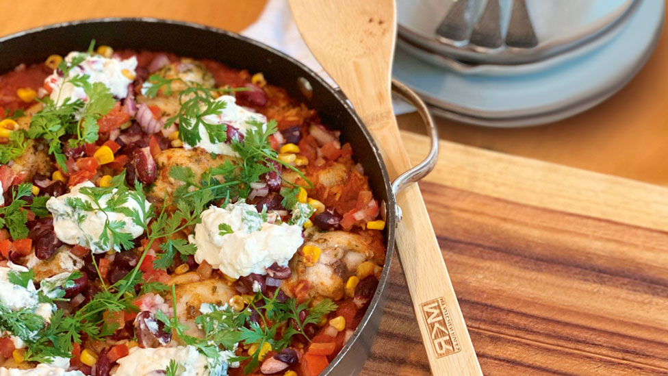 Dan and Steph's Mexican chicken bake