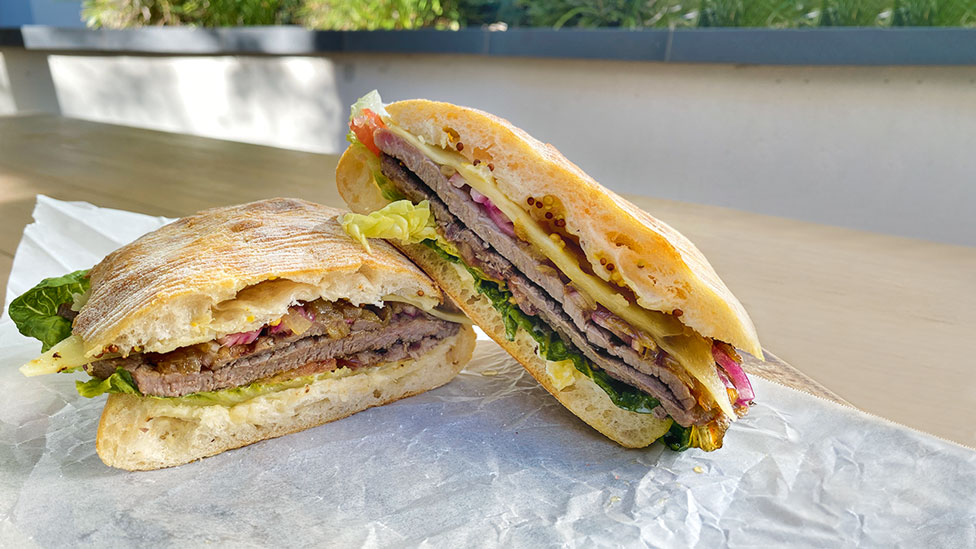 Michael Weldon and Kevin Sheedy's steak sandwich
