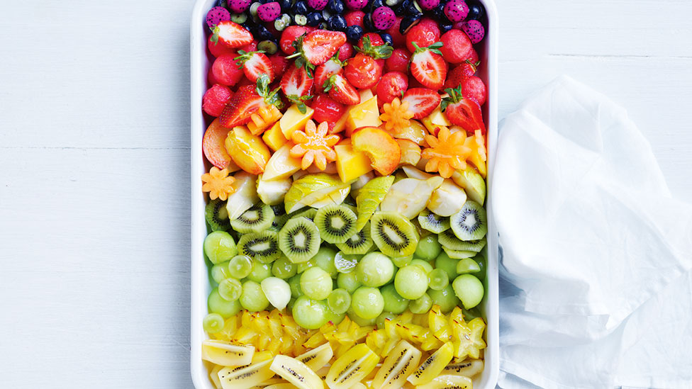 Rainbow fruit platter