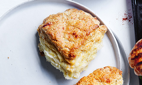 Two cheesy damper rolls