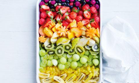 Rainbow fruit platter